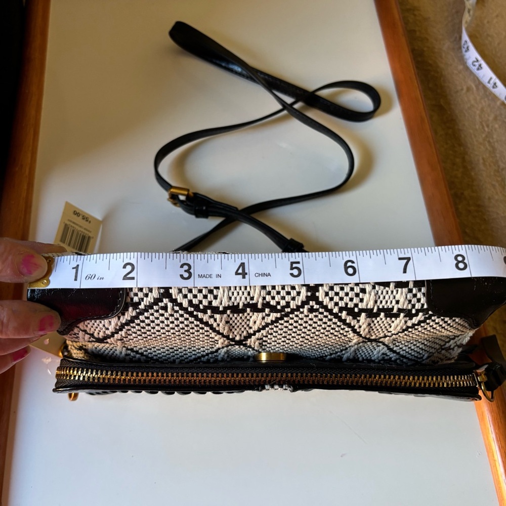 Rosetti Black & White Quilted Print Crossbody with Black Trim - Picture 13 of 13
